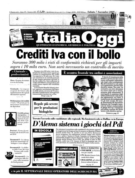 Italia oggi : quotidiano di economia finanza e politica